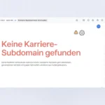 keine karriere-subdomain gefunden